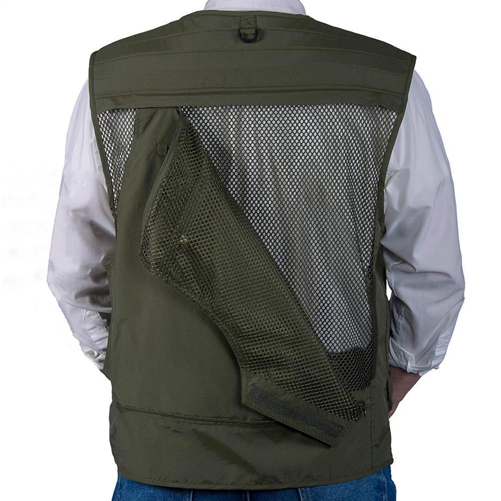 Outdoor Lightweight Mesh Fabric Vest with 16 Pockets - Image 8