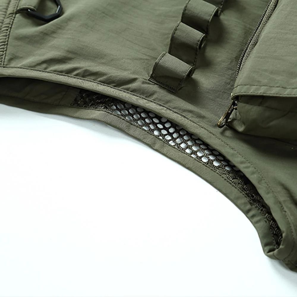 Outdoor Lightweight Mesh Fabric Vest with 16 Pockets - Image 9