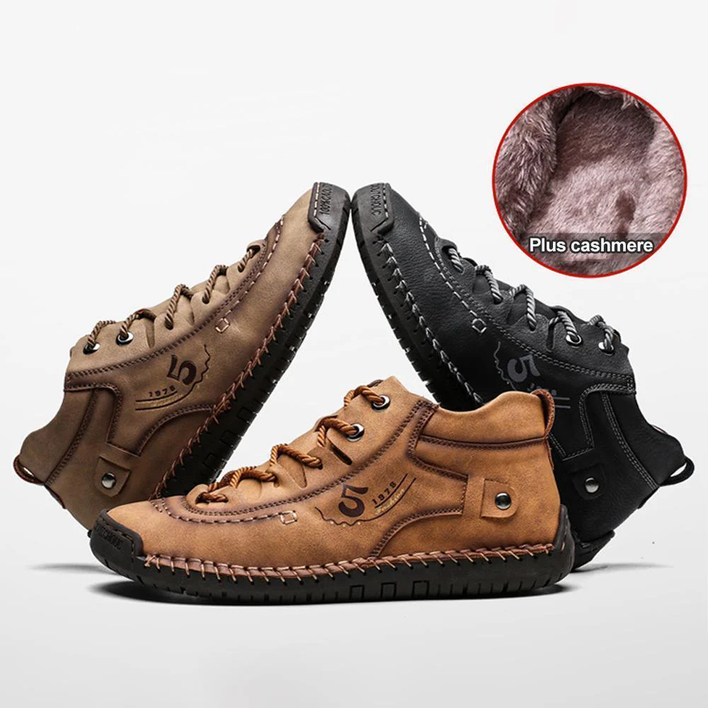 Outdoor Men Plus Velvet Boots Hiking Shoes - Image 9