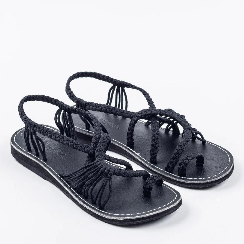Palm Leaf Flat Sandals for Women, 1 Pair - Image 11