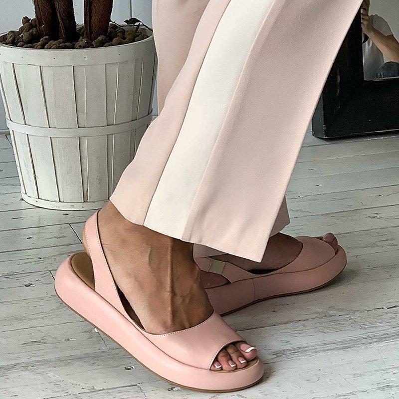 Peep Toe Flat Chic Sandals - Image 5