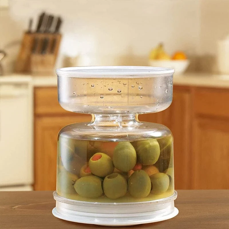 š„2023 Hot Saleš„Pickle and Olives Jar Container with Strainer - Image 10