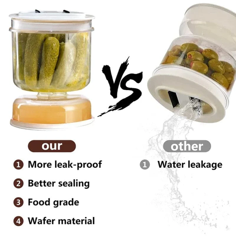 š„2023 Hot Saleš„Pickle and Olives Jar Container with Strainer - Image 7