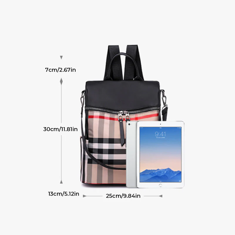 Plaid Dual-purpose Backpack for Women - Image 11