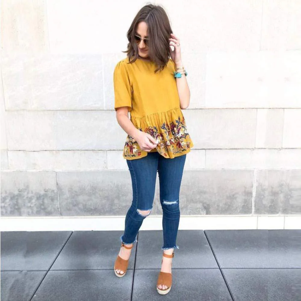 Platform Peep Toe Wedged Sandals - Image 6