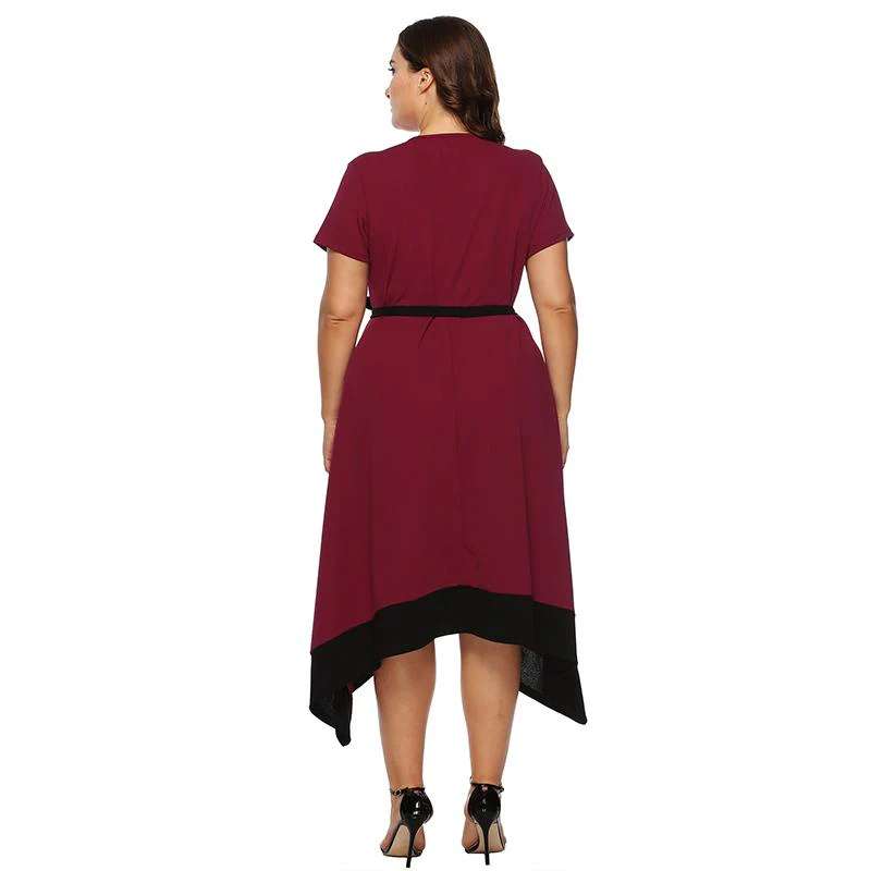 Plus Size Bow Belt Dress - Image 3