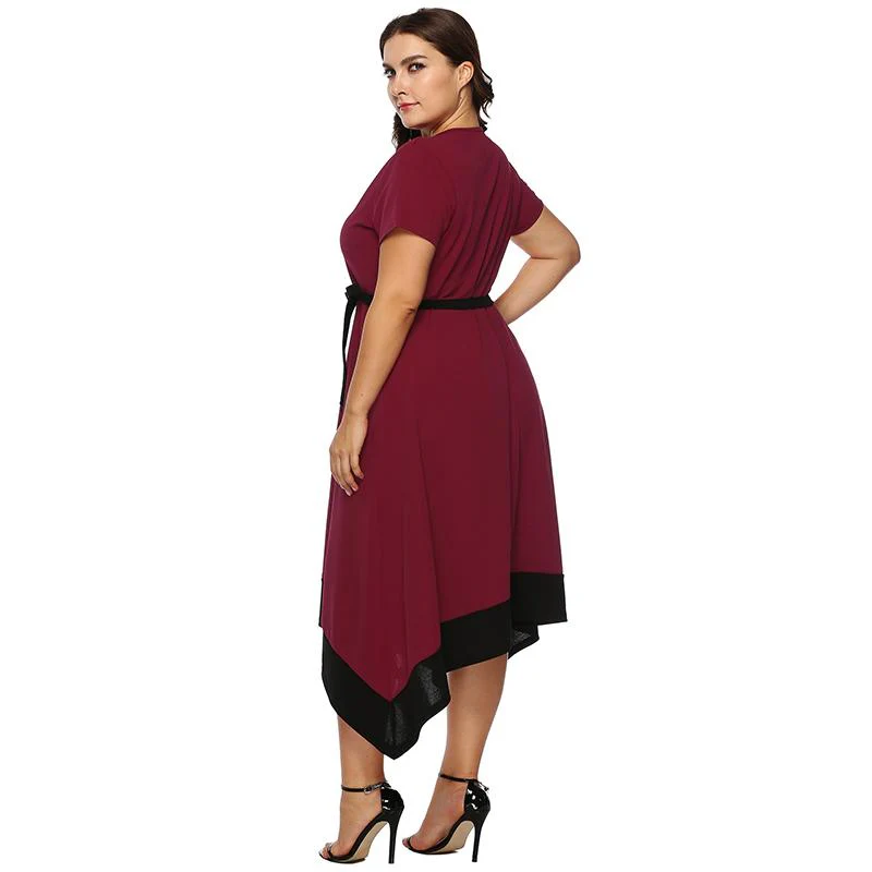 Plus Size Bow Belt Dress - Image 4