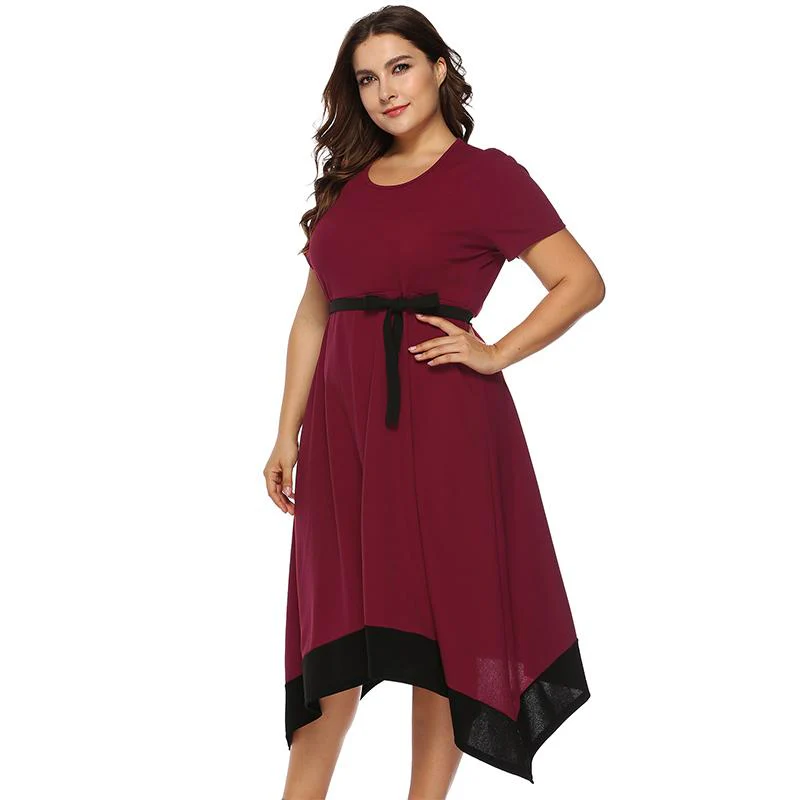 Plus Size Bow Belt Dress - Image 5