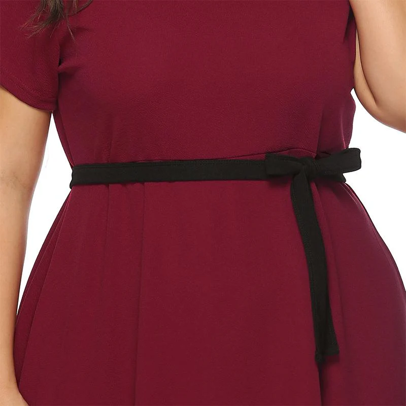 Plus Size Bow Belt Dress - Image 7