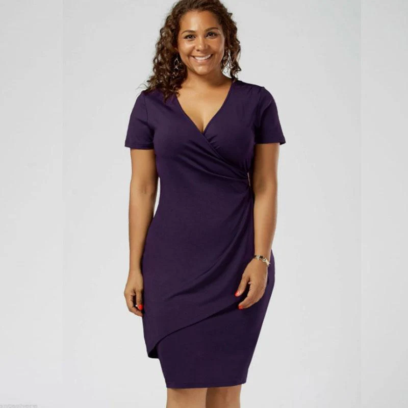 Plus Size V-Neck Sexy Dress - Image 5