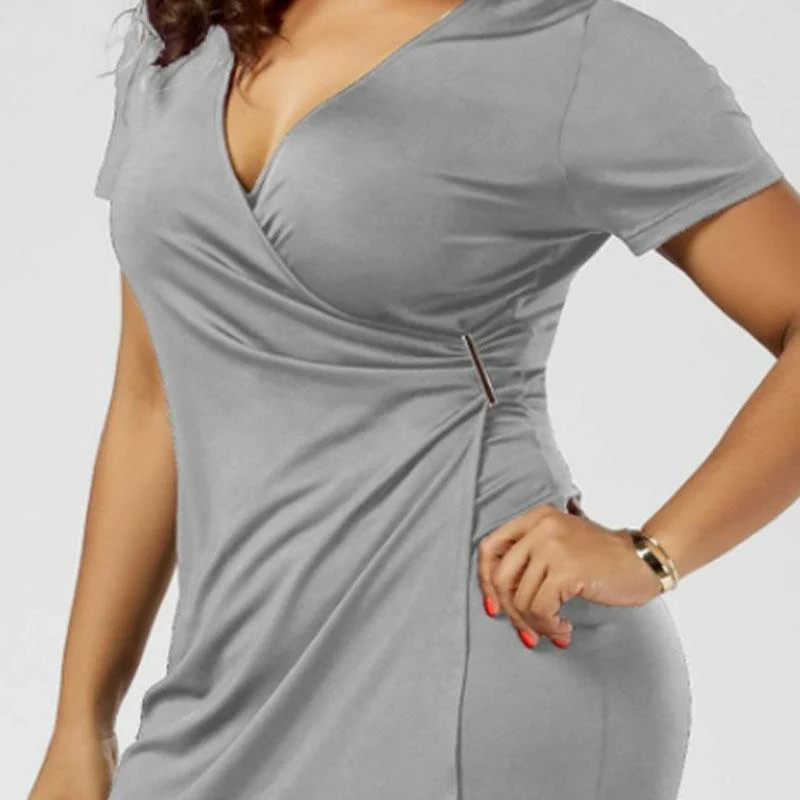 Plus Size V-Neck Sexy Dress - Image 8