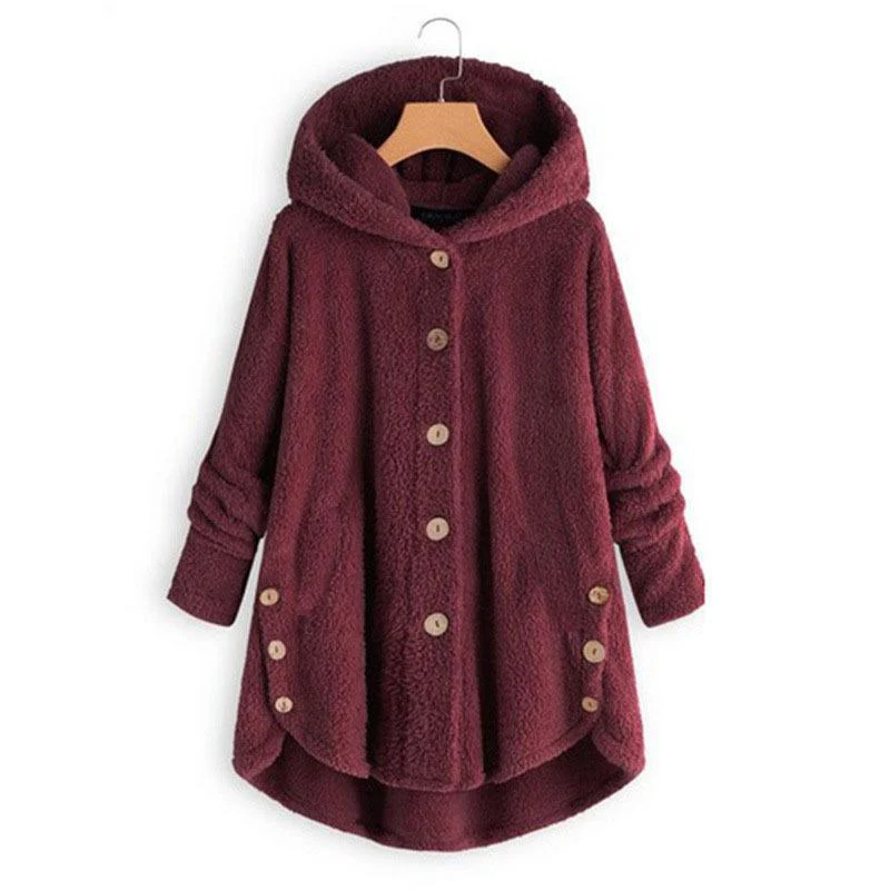 Plus Size Women Loose Warm Outwear Coat - Image 4