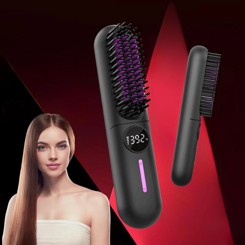 Portable Cordless Straightener Brush - Image 5