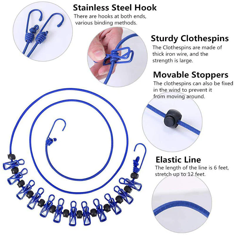 Portable Elastic Travel Clothes Rack - Image 7