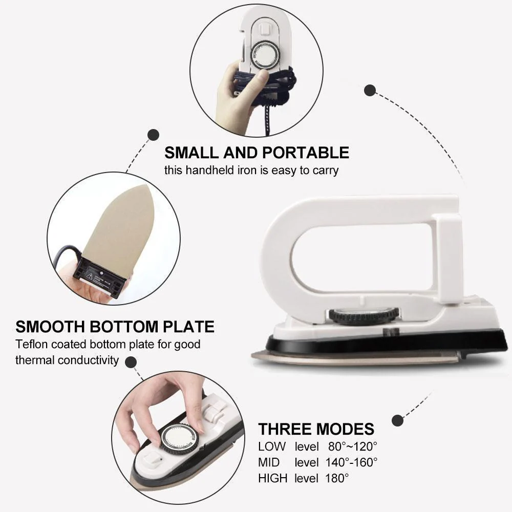 Portable Handheld Iron With Universal Plug - Image 3