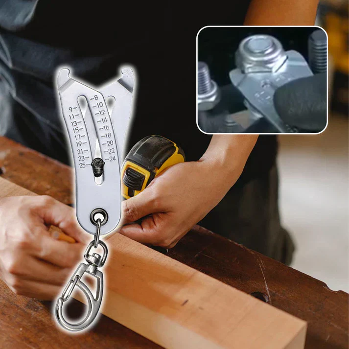Portable Precise Thread Size Checker Keychain - Image 2
