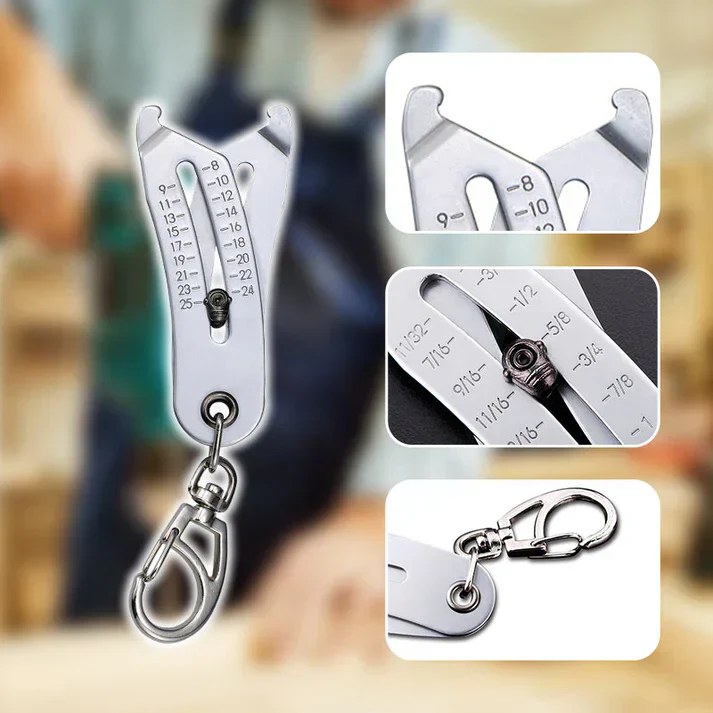 Portable Precise Thread Size Checker Keychain - Image 4