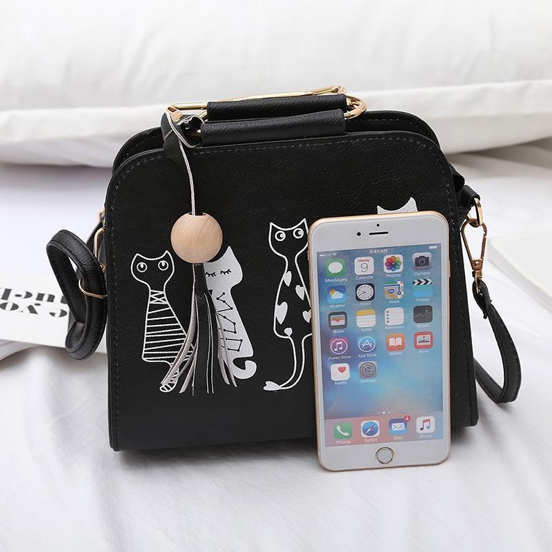 Printed kitten handbag - Image 2
