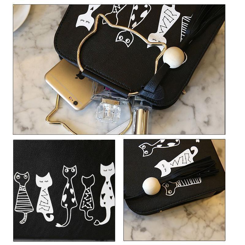 Printed kitten handbag - Image 6