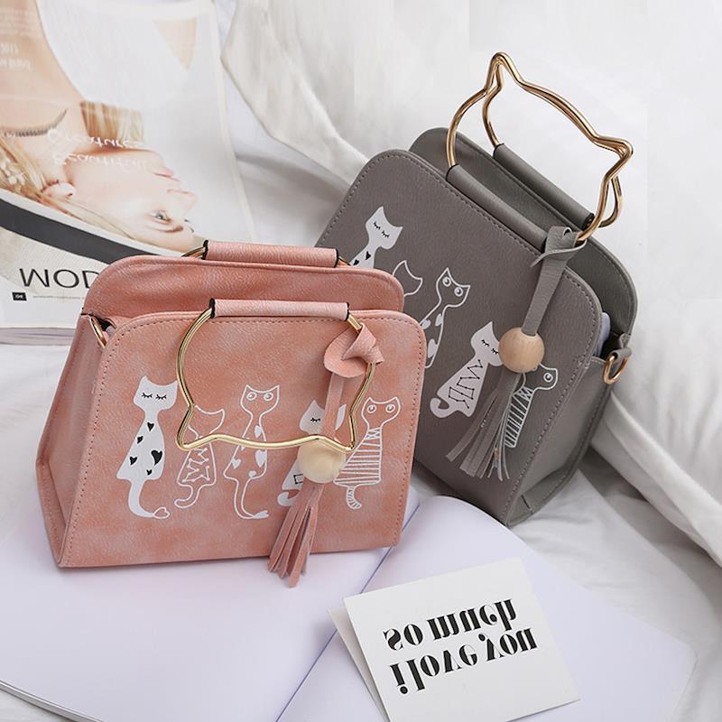 Printed kitten handbag - Image 8
