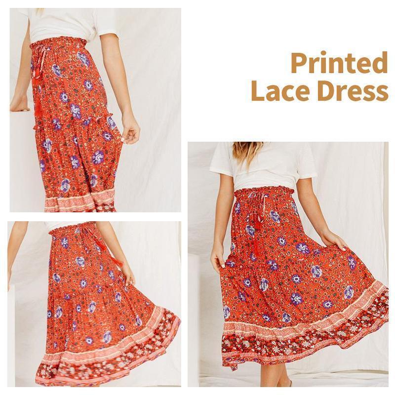 Printed Lace Dress - Image 8
