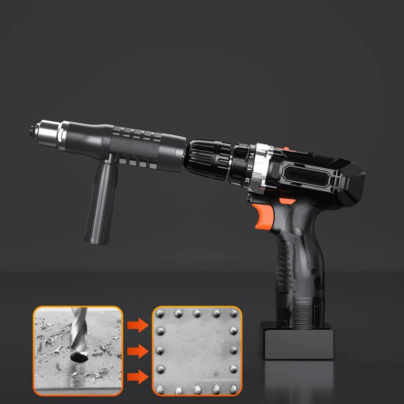 【🔥50% OFF🔥】Professional Rivet Gun Adapter Kit 🛠With 120 PCS RIVET WITH BOX - Image 2