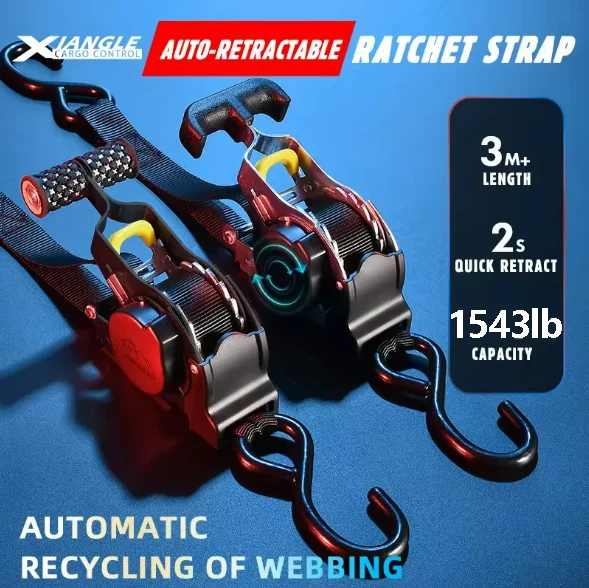 Retractable Auto Ratchet Strap - Image 3
