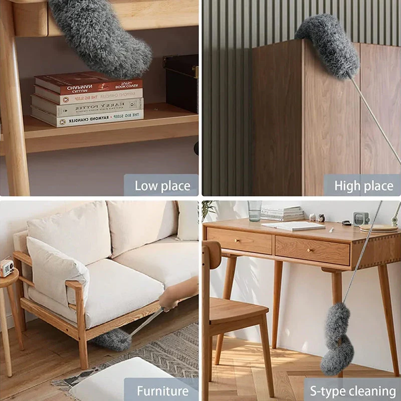 Retractable Washable Curved Microfiber Duster - Image 5