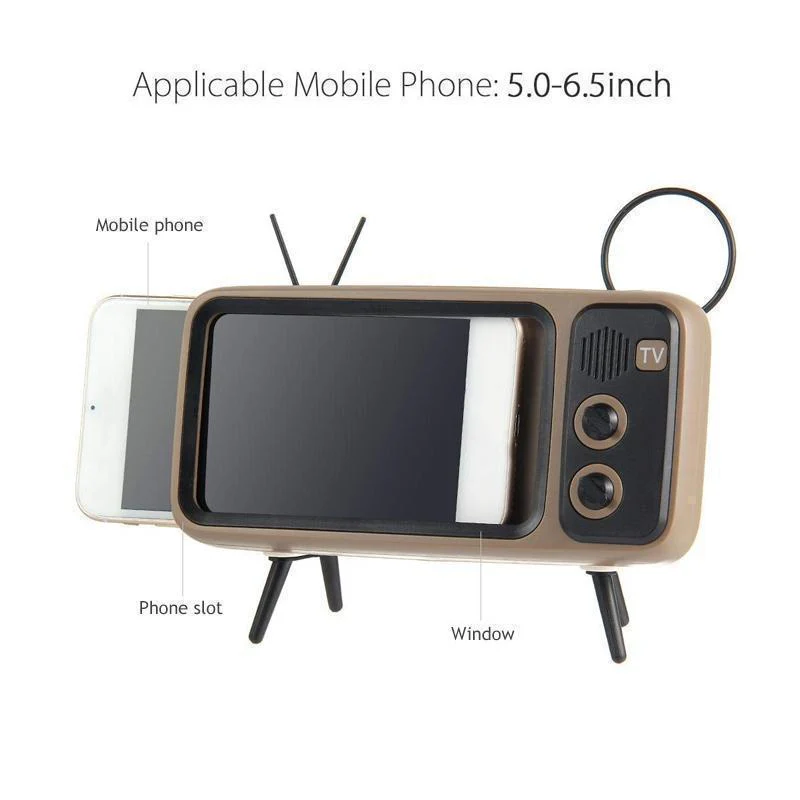 Retro TV Bluetooth Speaker+ Mobile Phone Holder - Image 6