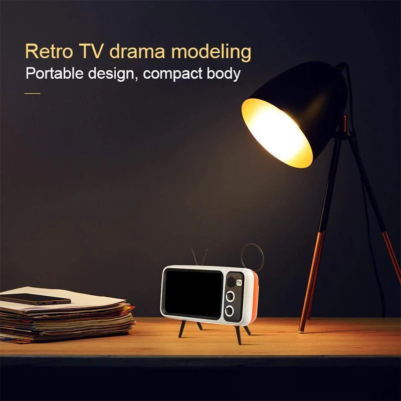 Retro TV Bluetooth Speaker+ Mobile Phone Holder - Image 8