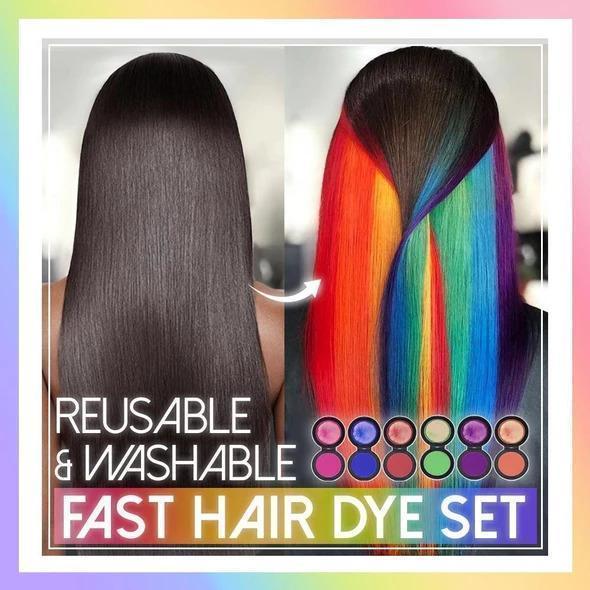 Reusable & Washable Fast Hair Dye Set (6 colors)