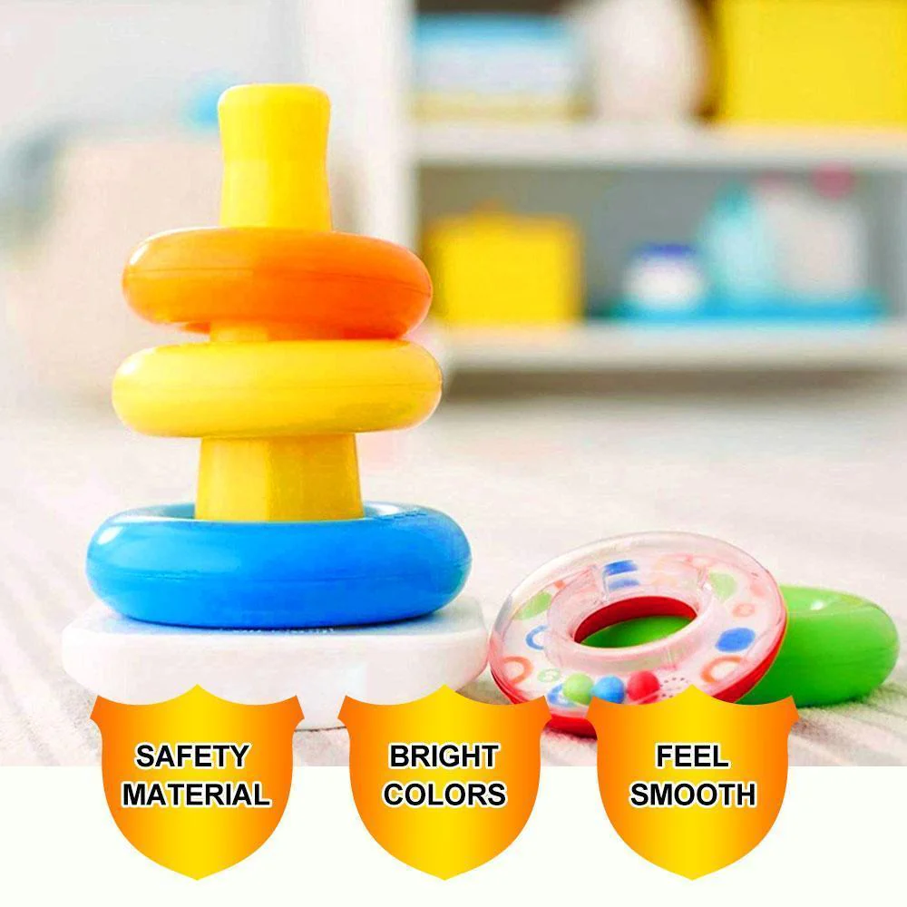 Rock-a-Stack toys rainbow tower Stacked blocks - Image 5