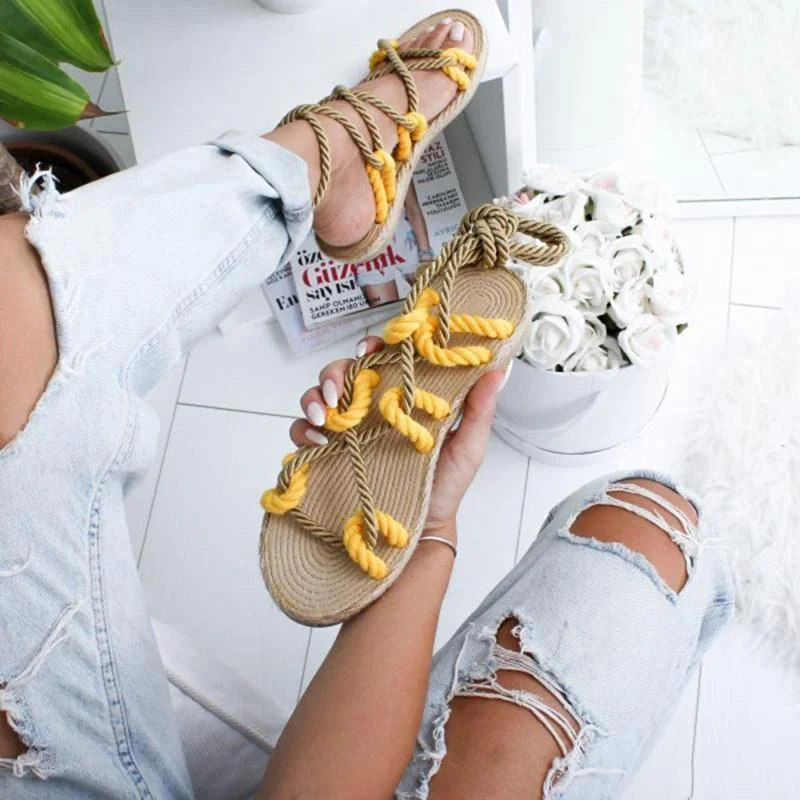 Roman Style Flat Sandals - Image 12
