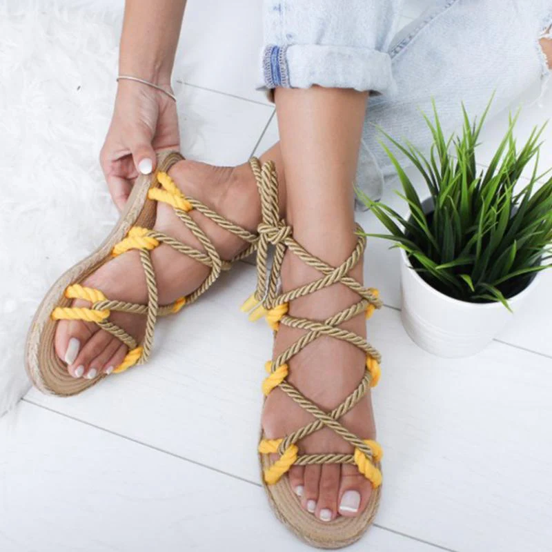 Roman Style Flat Sandals - Image 5