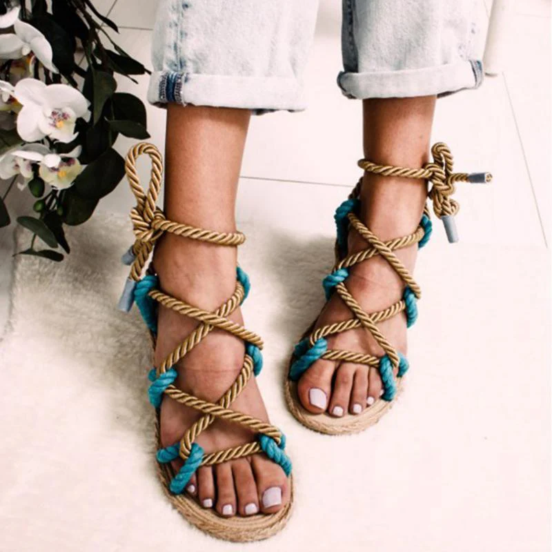 Roman Style Flat Sandals - Image 7