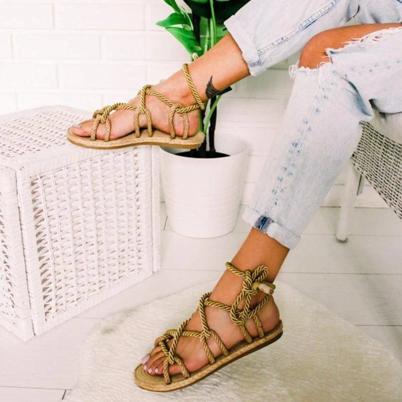Roman Style Flat Sandals - Image 9