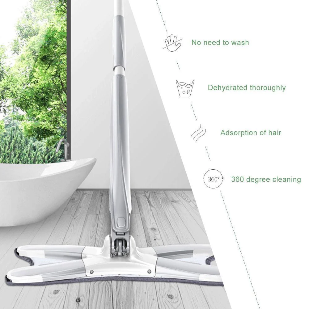 Rotatable X-shaped Hands-free Tablet Mop - Image 3