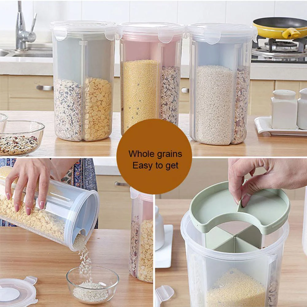 Rotating Kitchen Storage Tank Dry Food Storage Containers Cereal Storage - Image 7