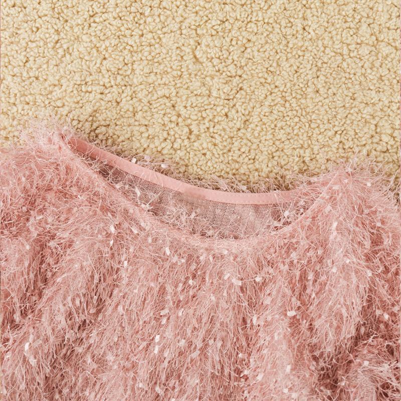 Round Neck Fluffy Pullover - Image 5