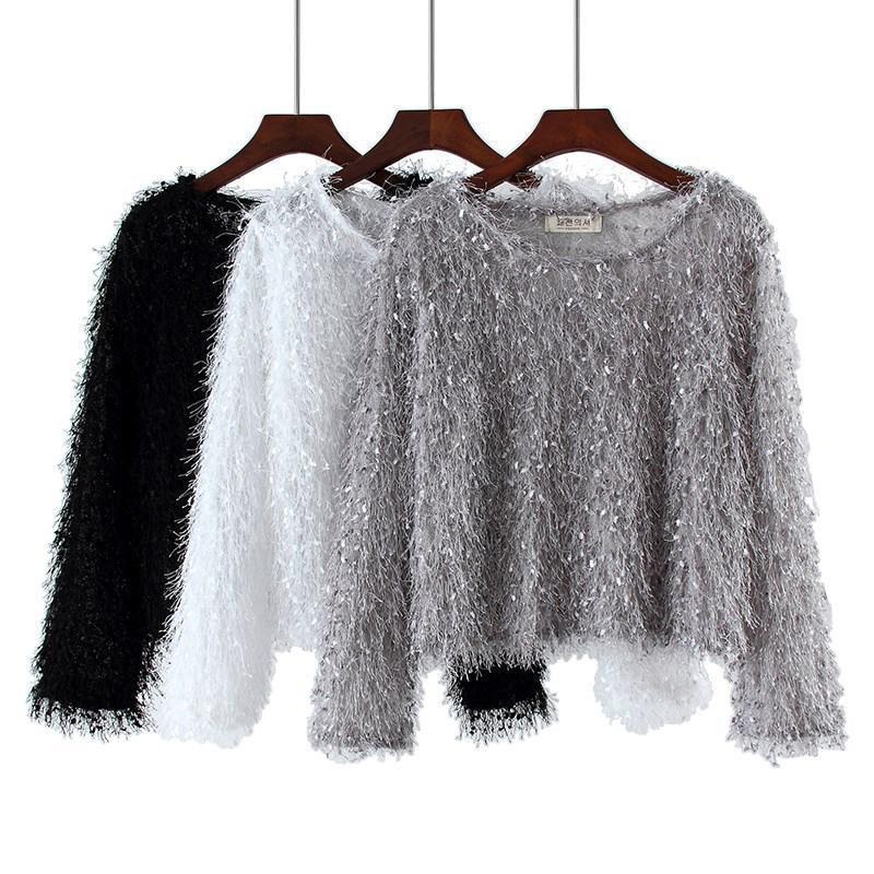 Round Neck Fluffy Pullover - Image 7