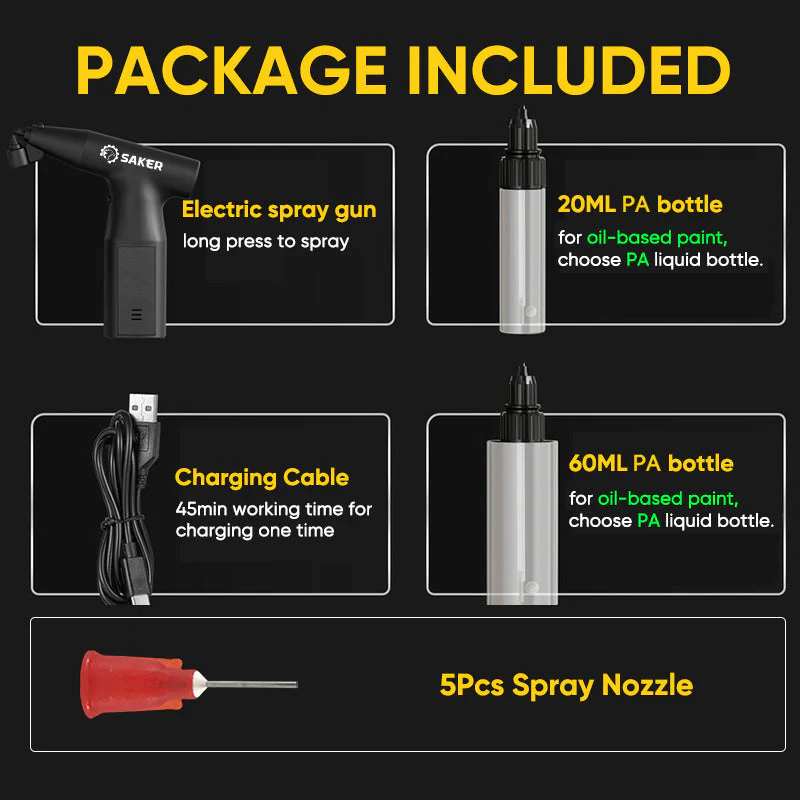 SAKER® Electric Spray Paint Gun for Cars - Image 7