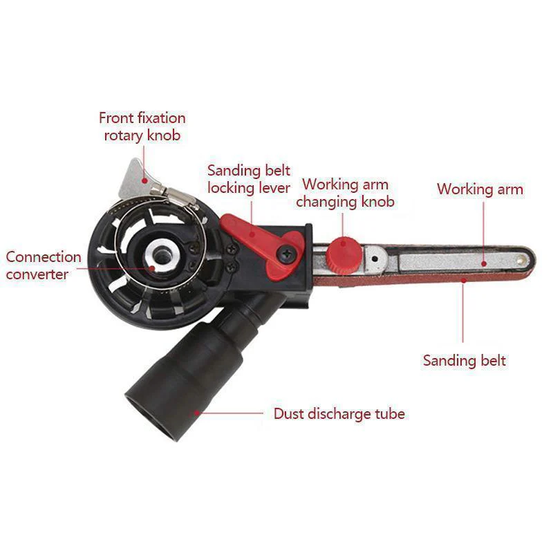 Sander Sanding Belt Head Adapter + 3Piece Sanding Belt - Image 5