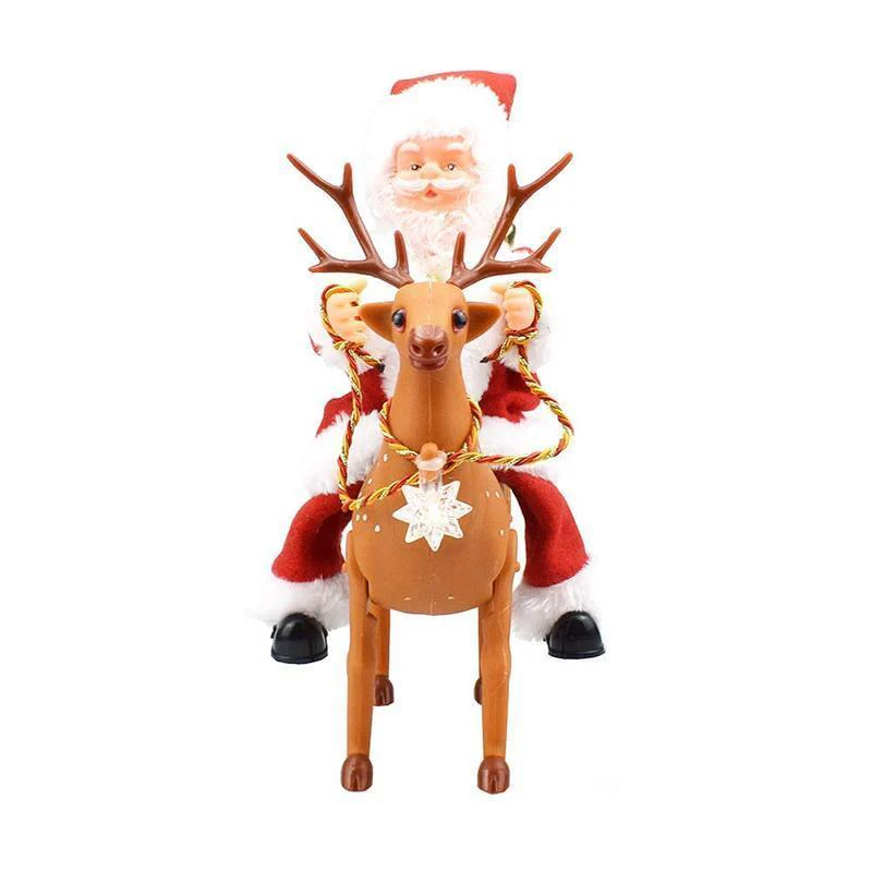 Santa Claus doll shaking the hips,Chimney Climbing Santa Claus,Santa Claus Riding An Electric Reindeer - Image 12