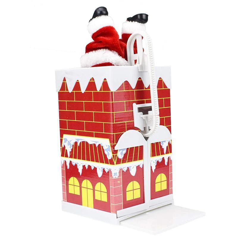 Santa Claus doll shaking the hips,Chimney Climbing Santa Claus,Santa Claus Riding An Electric Reindeer - Image 2