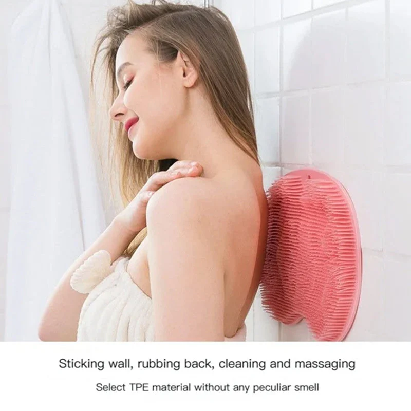 Shower Foot & Back Scrubber, Anti-Skid Bathroom Silicone Massage Pad - Image 3