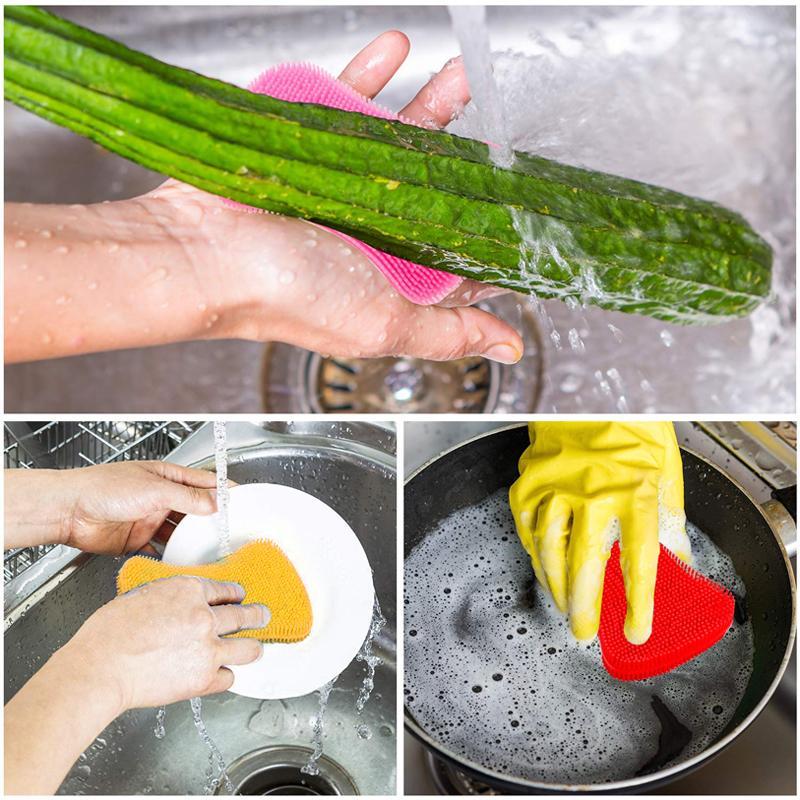 Silicone Kitchen Dishwashing Brush - Image 3