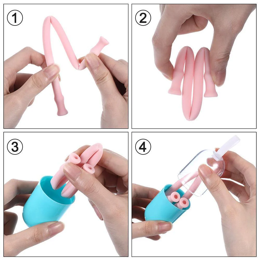Silicone Straw Drinking Reusable,4PCS - Image 6