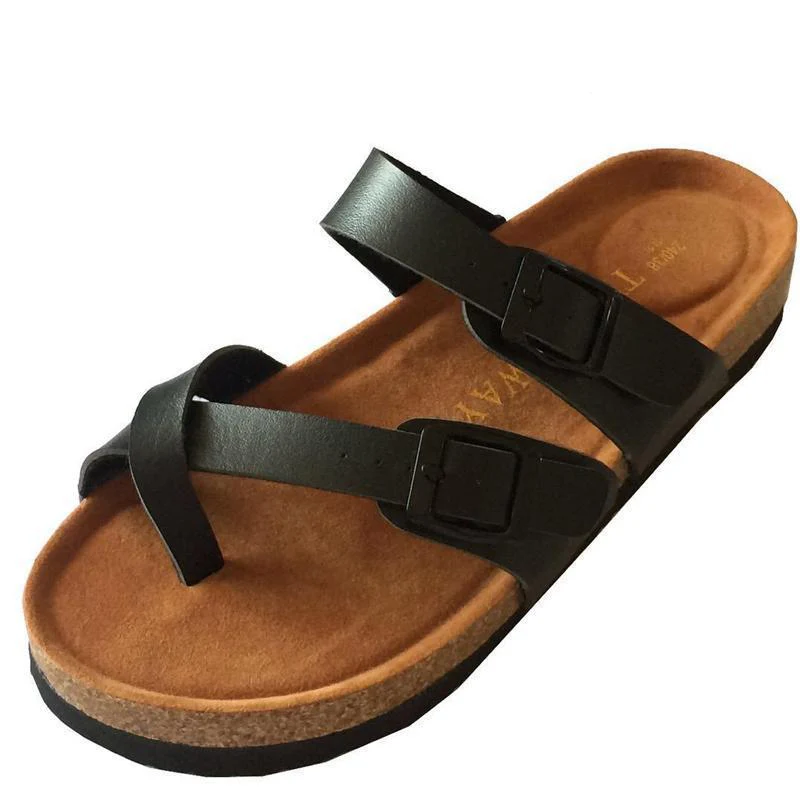 Simple Bohemian Flat Heel Slippers - Image 2