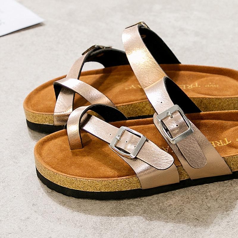Simple Bohemian Flat Heel Slippers - Image 7