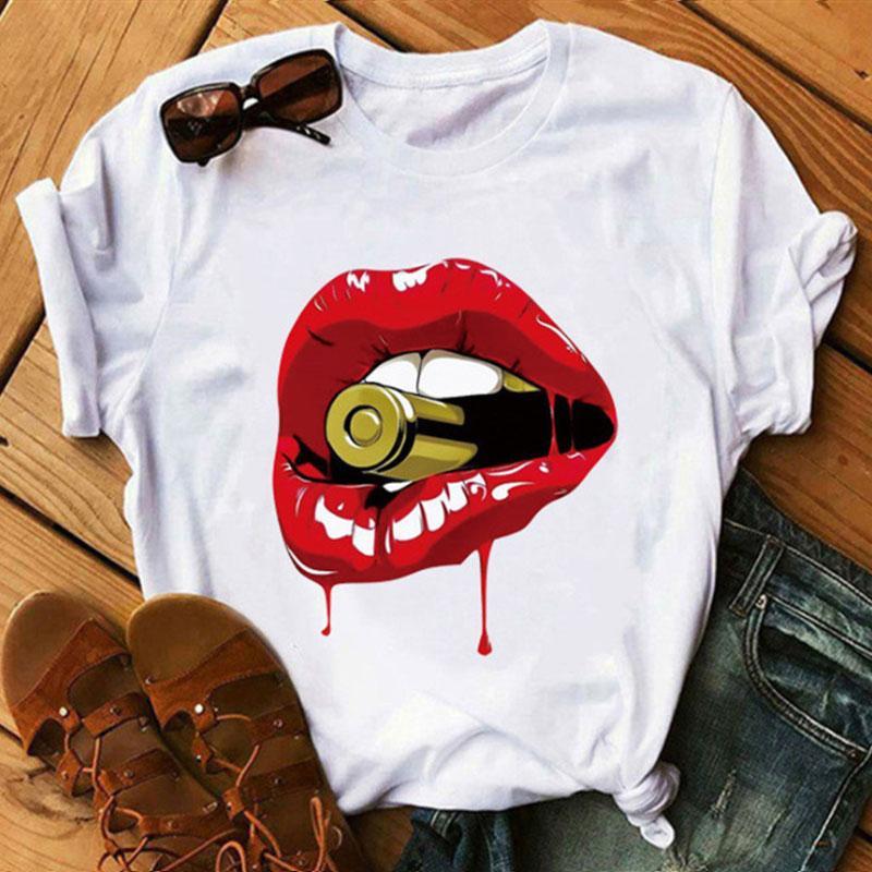 Simple Printed White T-shirt - Image 5